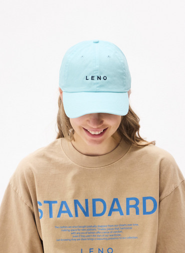 LENO ストーンウォッシュロゴキャップ 詳細画像 Saxe Blue 2