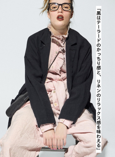 journal standard luxe &times; CLU&Eacute;L リネンジャケット 詳細画像 Black 1