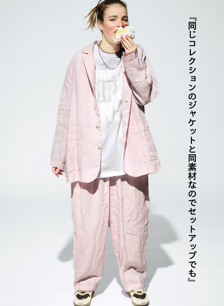 journal standard luxe &times; CLU&Eacute;L リネンイージーパンツ 詳細画像 Pink 2