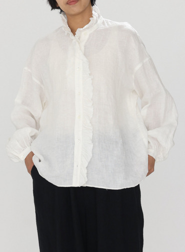 journal standard luxe &times; CLU&Eacute;L リネンフリルブラウス 詳細画像 White 6