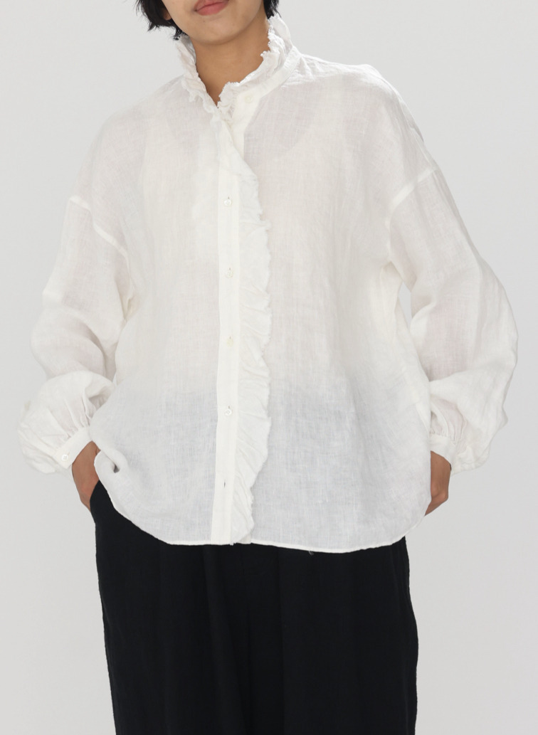 journal standard luxe &times; CLU&Eacute;L リネンフリルブラウス 詳細画像 White 6