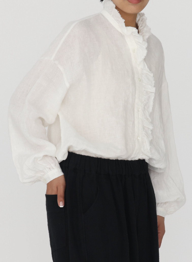 journal standard luxe &times; CLU&Eacute;L リネンフリルブラウス 詳細画像 White 7