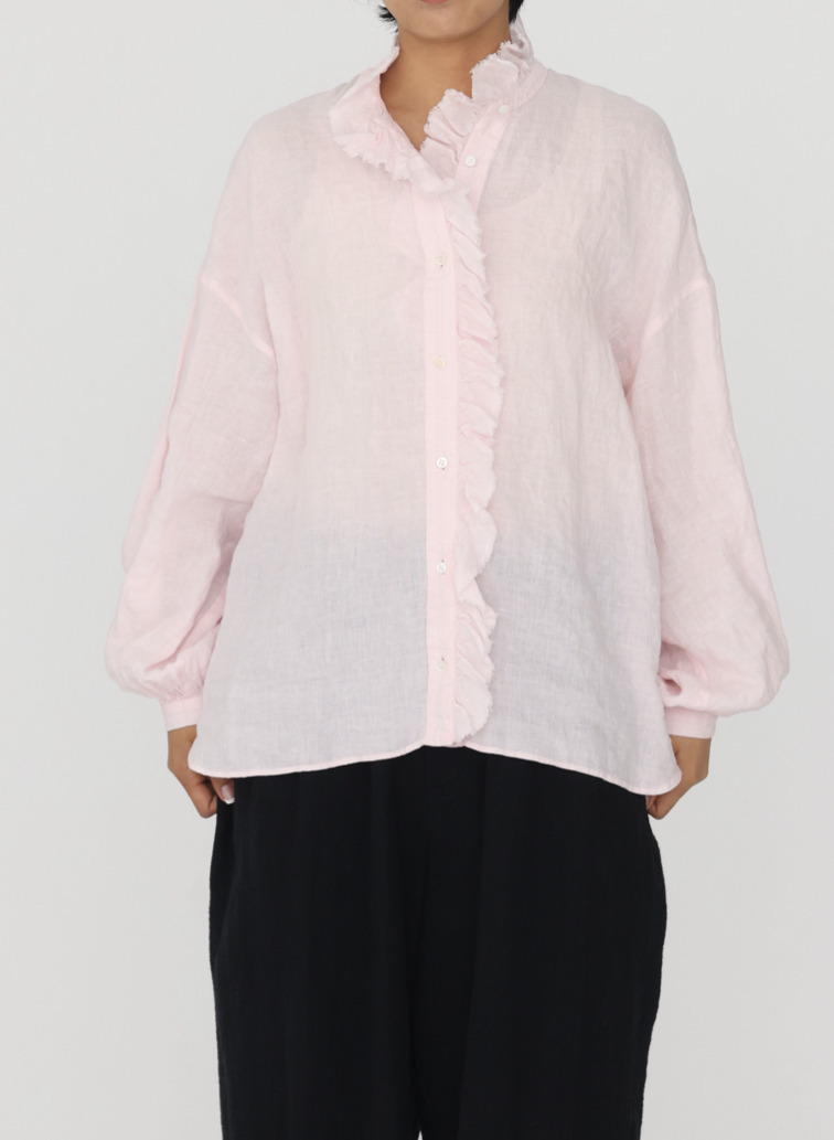 journal standard luxe &times; CLU&Eacute;L リネンフリルブラウス 詳細画像 Pink 7