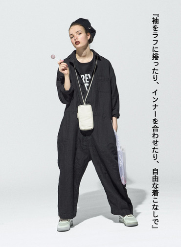 journal standard luxe &times; CLU&Eacute;L リネンオールインワン 詳細画像 Black 2