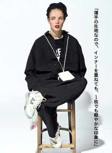 journal standard luxe &times; CLU&Eacute;L リネンオールインワン 詳細画像 Black 3