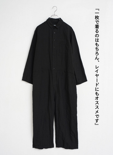 journal standard luxe &times; CLU&Eacute;L リネンオールインワン 詳細画像 Black 4