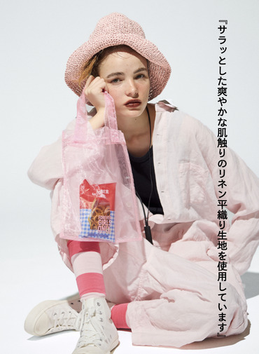 journal standard luxe &times; CLU&Eacute;L リネンオールインワン 詳細画像 Pink 3