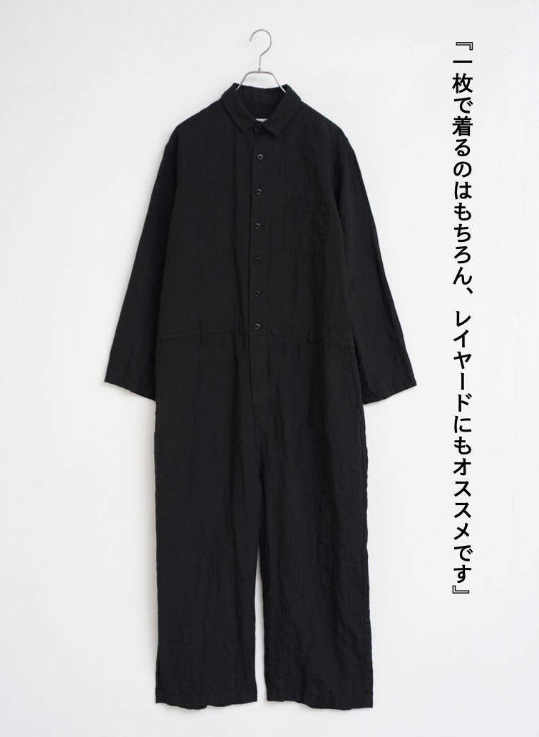 journal standard luxe &times; CLU&Eacute;L リネンオールインワン 詳細画像 Black 4
