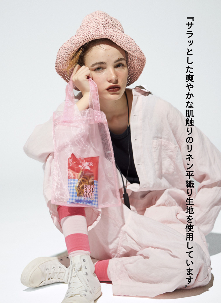 journal standard luxe &times; CLU&Eacute;L リネンオールインワン 詳細画像 Pink 3