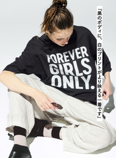 journal standard luxe &times; CLU&Eacute;L プリントビッグTシャツ 詳細画像 Black 2