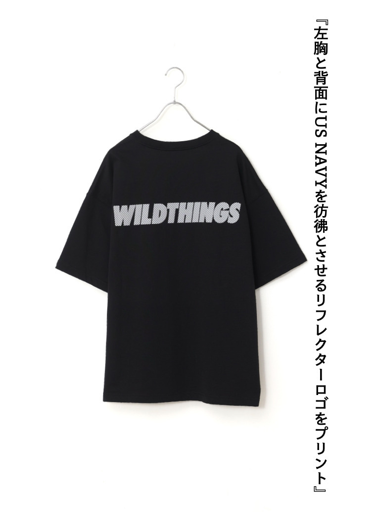 WILD THINGS 半袖スウェット 詳細画像 Black 2