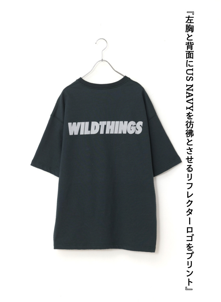 WILD THINGS 半袖スウェット 詳細画像 Green 2