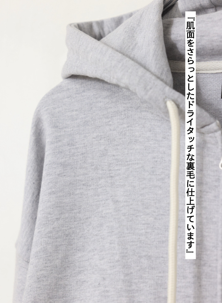 WILD THINGS スウェットジップパーカー 詳細画像 Gray 4