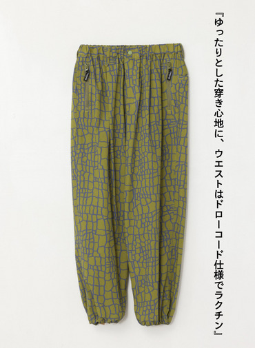 WILD THINGS プリントイージーパンツ 詳細画像 Green 4