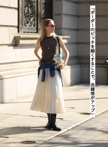 マイクロボーダー ノースリーブ　 詳細画像 Camel 2