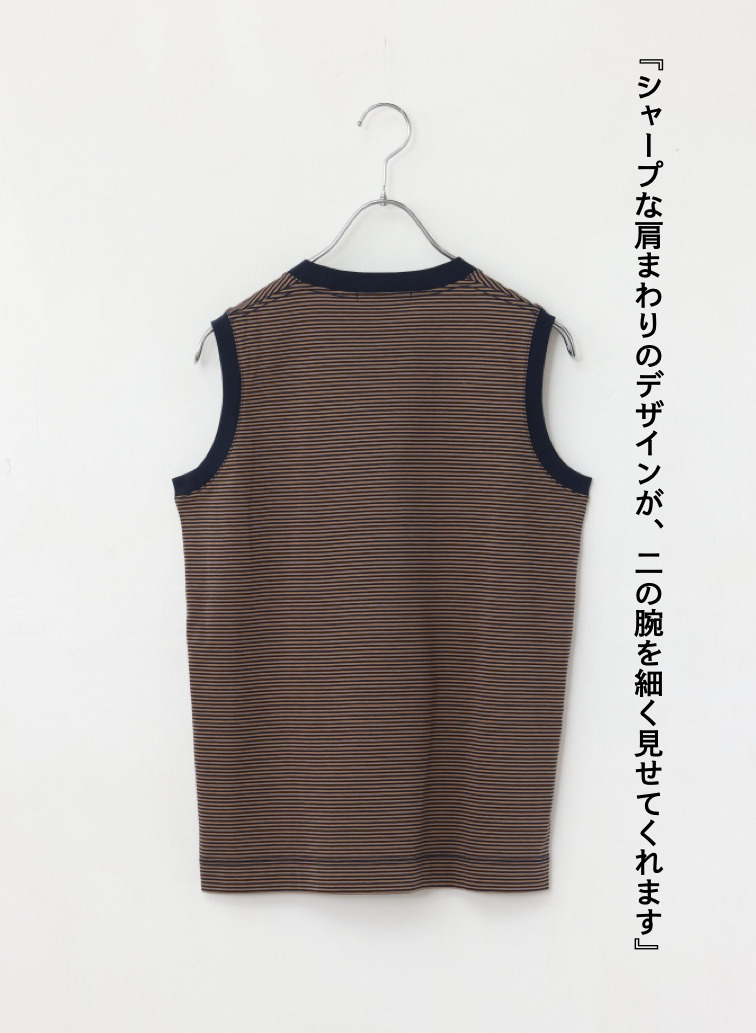 マイクロボーダー ノースリーブ　 詳細画像 Camel 7