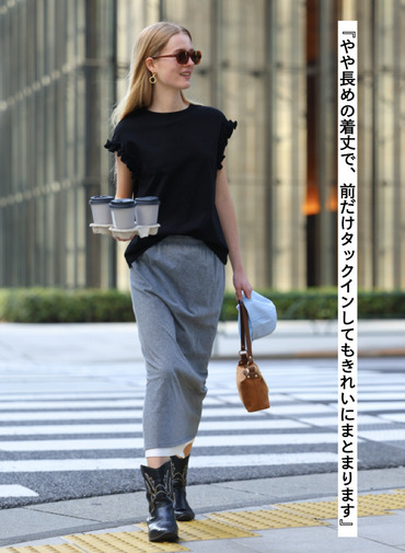 フリルフレンチスリーブ クルーネック 詳細画像 Black 5