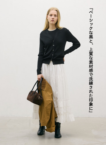 Vネックカーディガン 詳細画像 Black 3