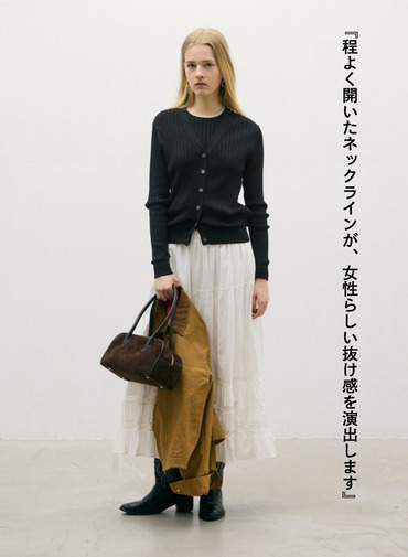 Vネックカーディガン 詳細画像 Black 4