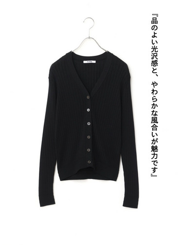 Vネックカーディガン 詳細画像 Black 6