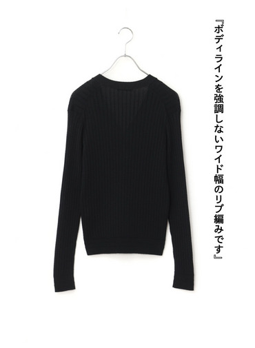 Vネックカーディガン 詳細画像 Black 7
