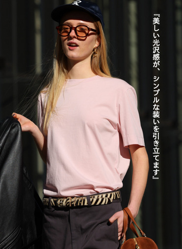 コットン天竺 Tシャツ 詳細画像 Pink 2