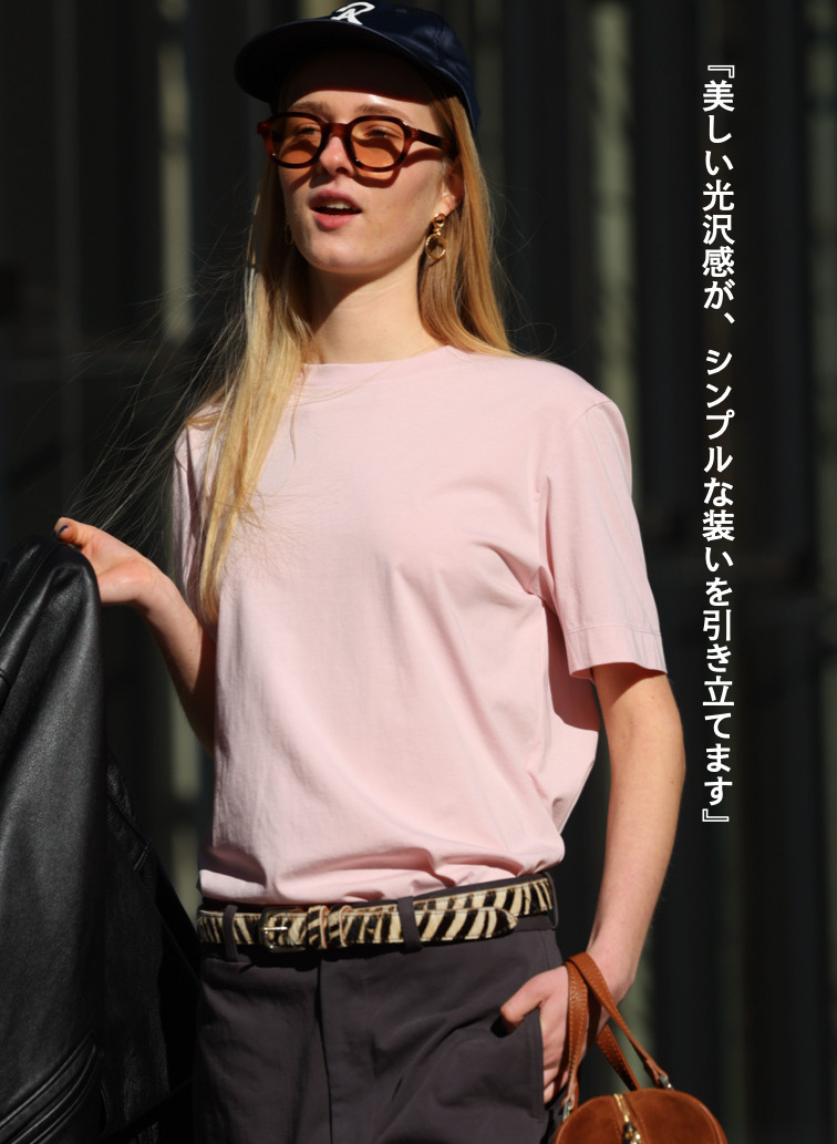 コットン天竺 Tシャツ 詳細画像 Pink 2