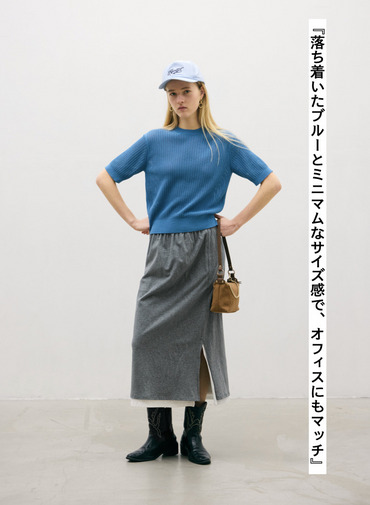 半袖クルーニット 詳細画像 Blue 3