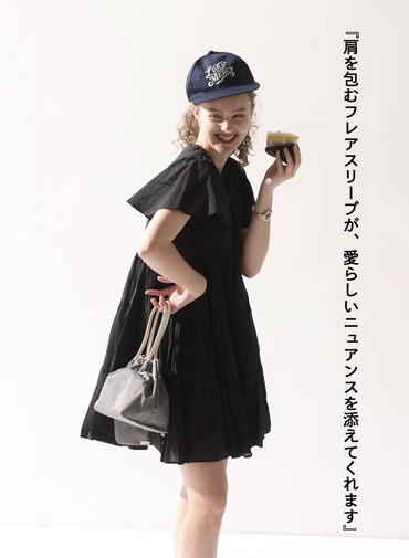 エンジェルのミニドレス 詳細画像 Black 3