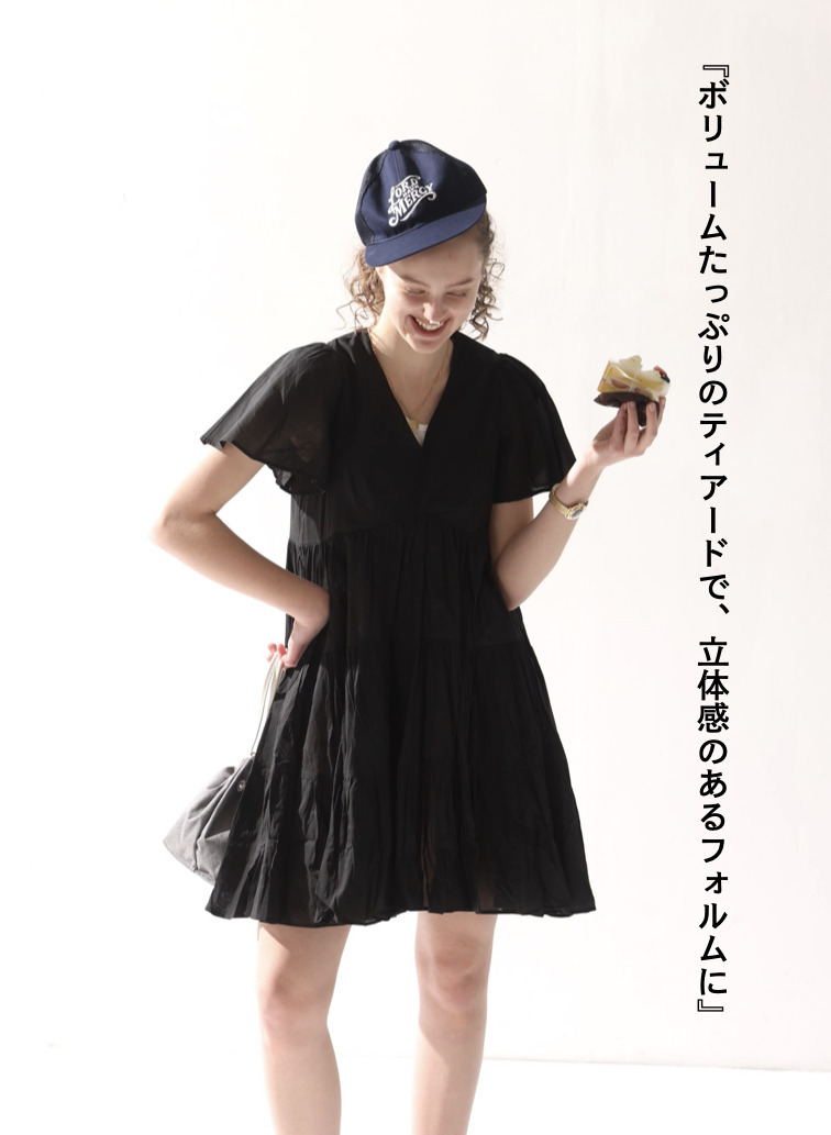 エンジェルのミニドレス 詳細画像 Black 2