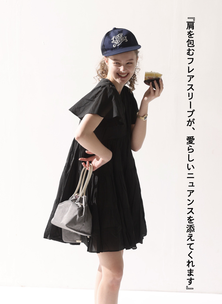 エンジェルのミニドレス 詳細画像 Black 3