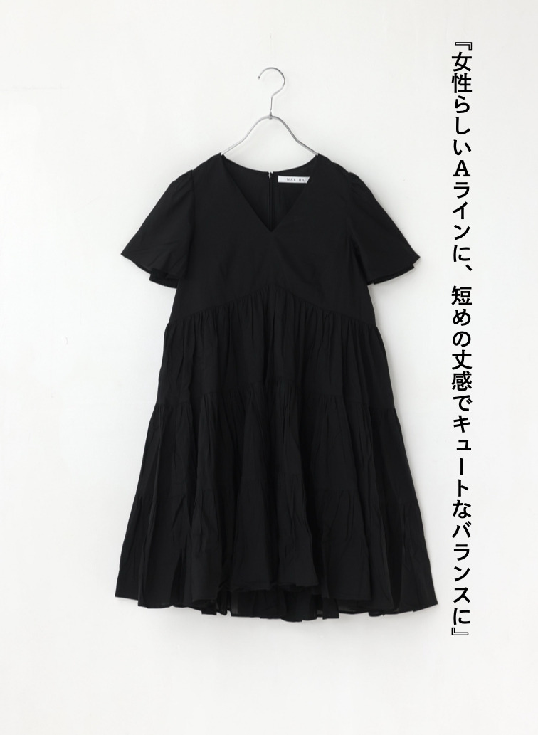 エンジェルのミニドレス 詳細画像 Black 7