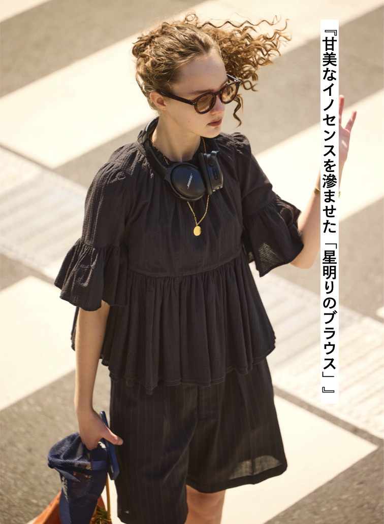 星明りのブラウス 詳細画像 Black 1