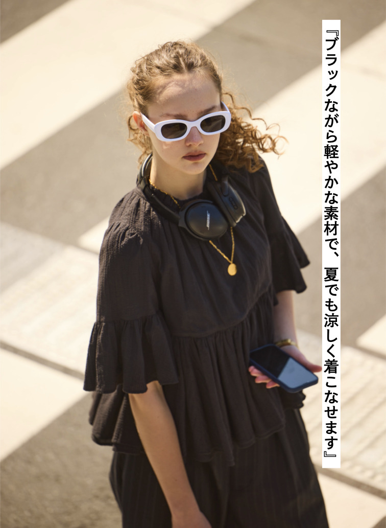 星明りのブラウス 詳細画像 Black 3