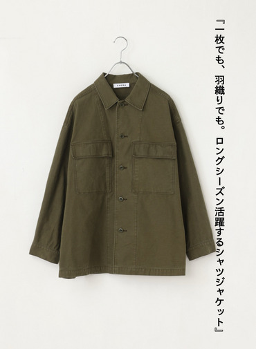 SACRA ミリタリーシャツジャケット 詳細画像 Khaki 1