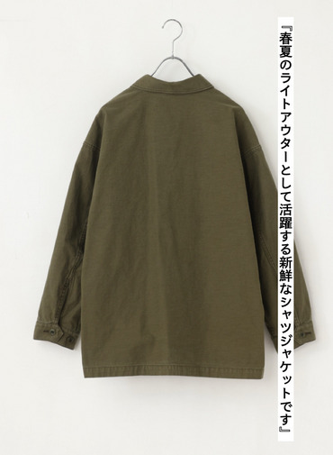 SACRA ミリタリーシャツジャケット 詳細画像 Khaki 3