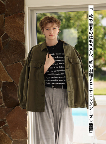 SACRA ミリタリーシャツジャケット 詳細画像 Khaki 6