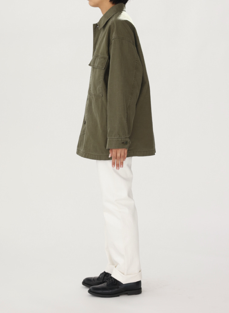 SACRA ミリタリーシャツジャケット 詳細画像 Khaki 10