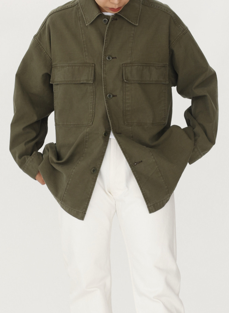 SACRA ミリタリーシャツジャケット 詳細画像 Khaki 12