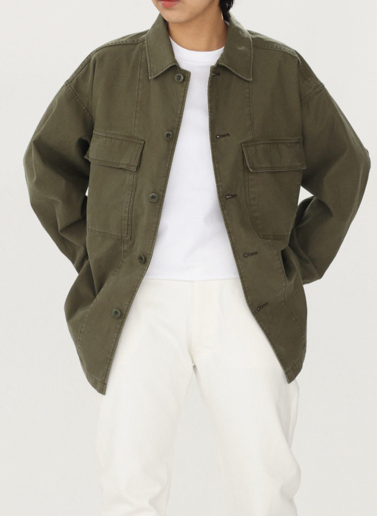 SACRA ミリタリーシャツジャケット 詳細画像 Khaki 13