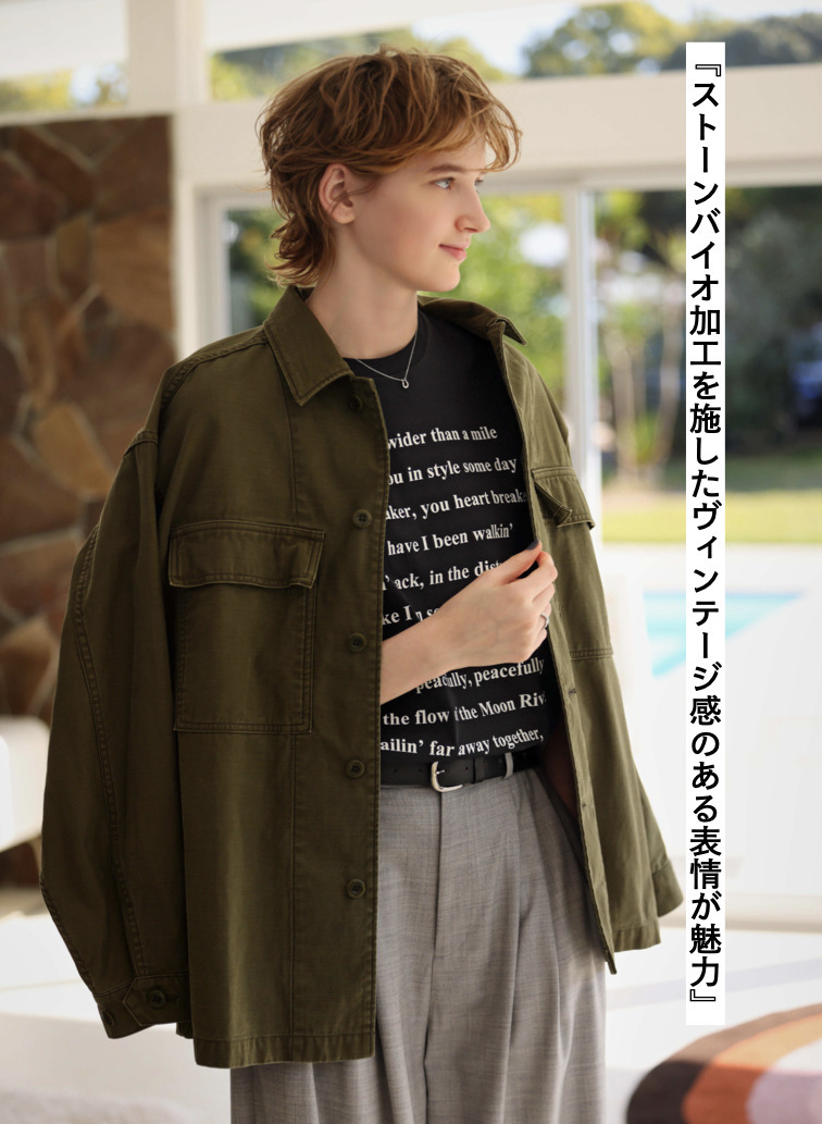 SACRA ミリタリーシャツジャケット 詳細画像 Khaki 4