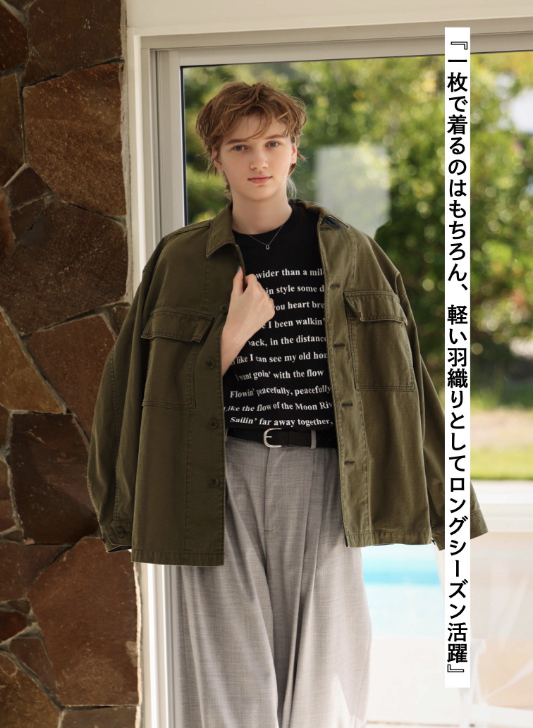 SACRA ミリタリーシャツジャケット 詳細画像 Khaki 6