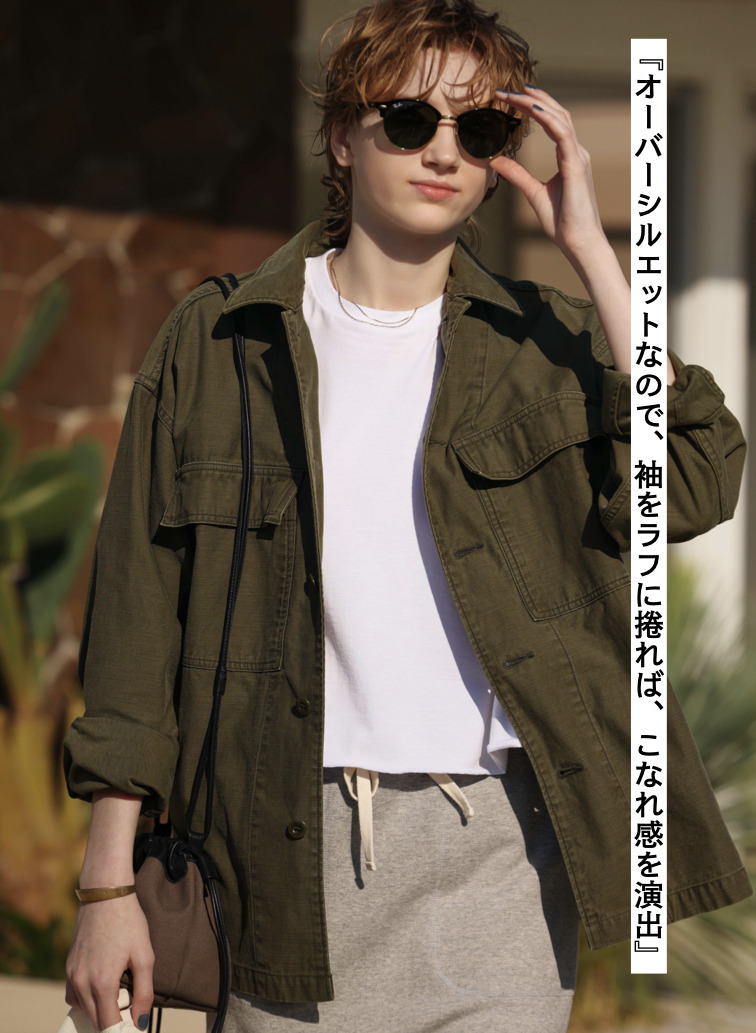 SACRA ミリタリーシャツジャケット 詳細画像 Khaki 7