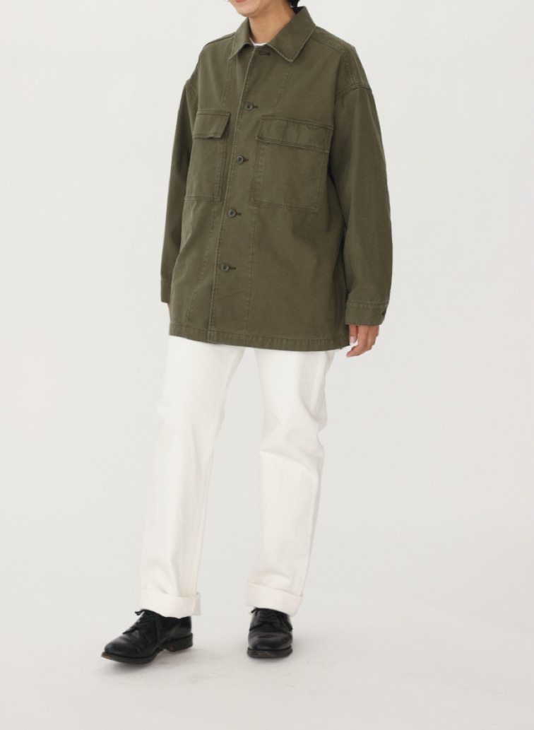 SACRA ミリタリーシャツジャケット 詳細画像 Khaki 9