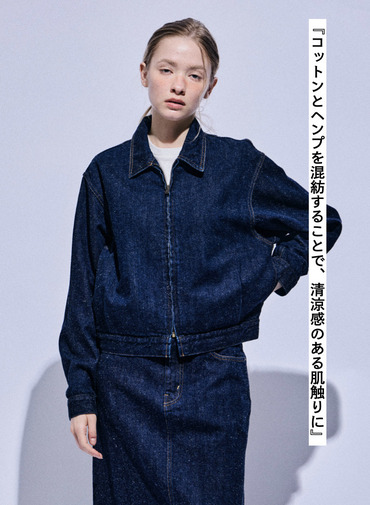 デニムブルゾン 30denim 詳細画像 Indigo 3