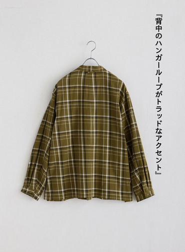 バンドカラーボタンシャツ 詳細画像 Olive 8