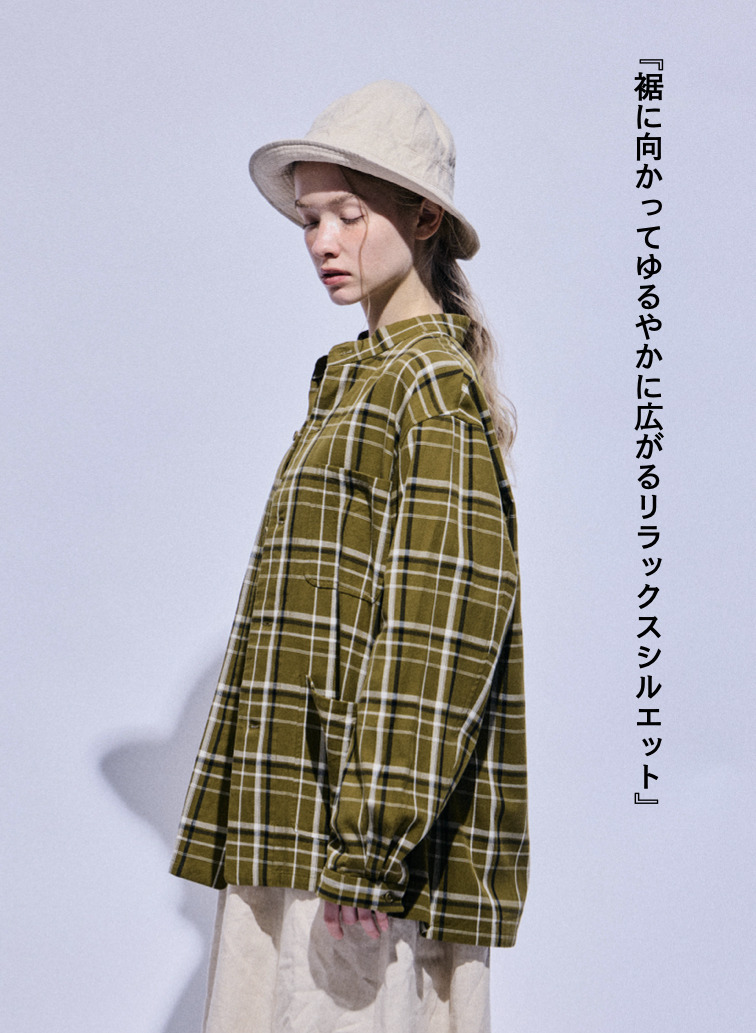 バンドカラーボタンシャツ 詳細画像 Olive 3