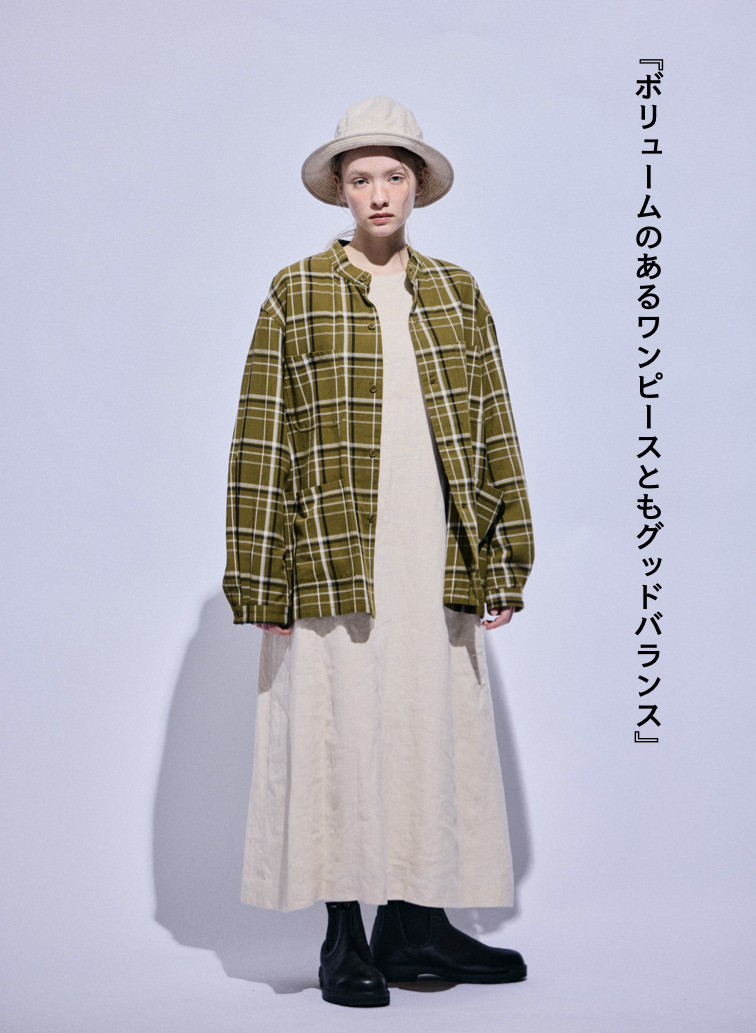 バンドカラーボタンシャツ 詳細画像 Olive 6