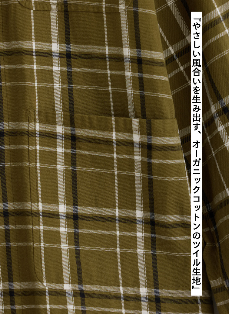 バンドカラーボタンシャツ 詳細画像 Olive 9