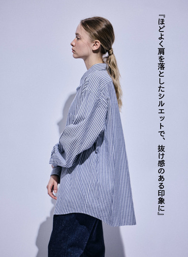 ボタンシャツ　ワイド 詳細画像 Navy 6